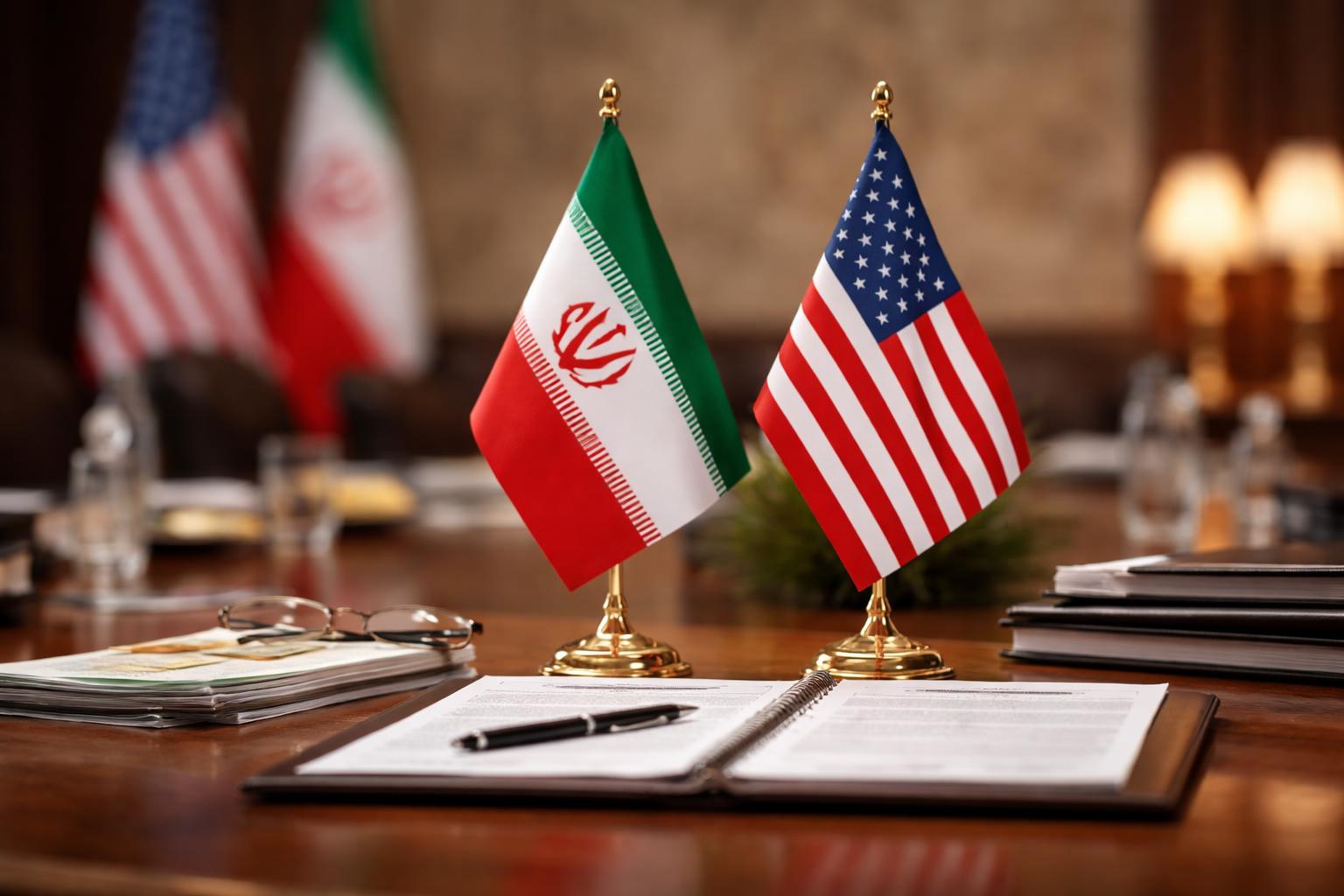Redaktionelle Szene zum Thema „USA und Iran sollen Rahmen für Kriegsende vereinbart haben“