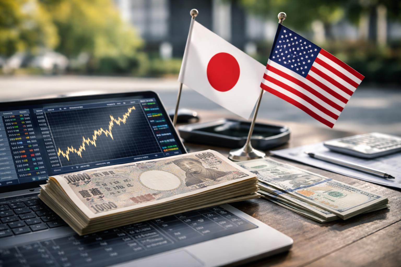 Redaktionelle Szene zum Thema „USA und Japan stützen den Yen erstmals seit 15 Jahren gemeinsam“