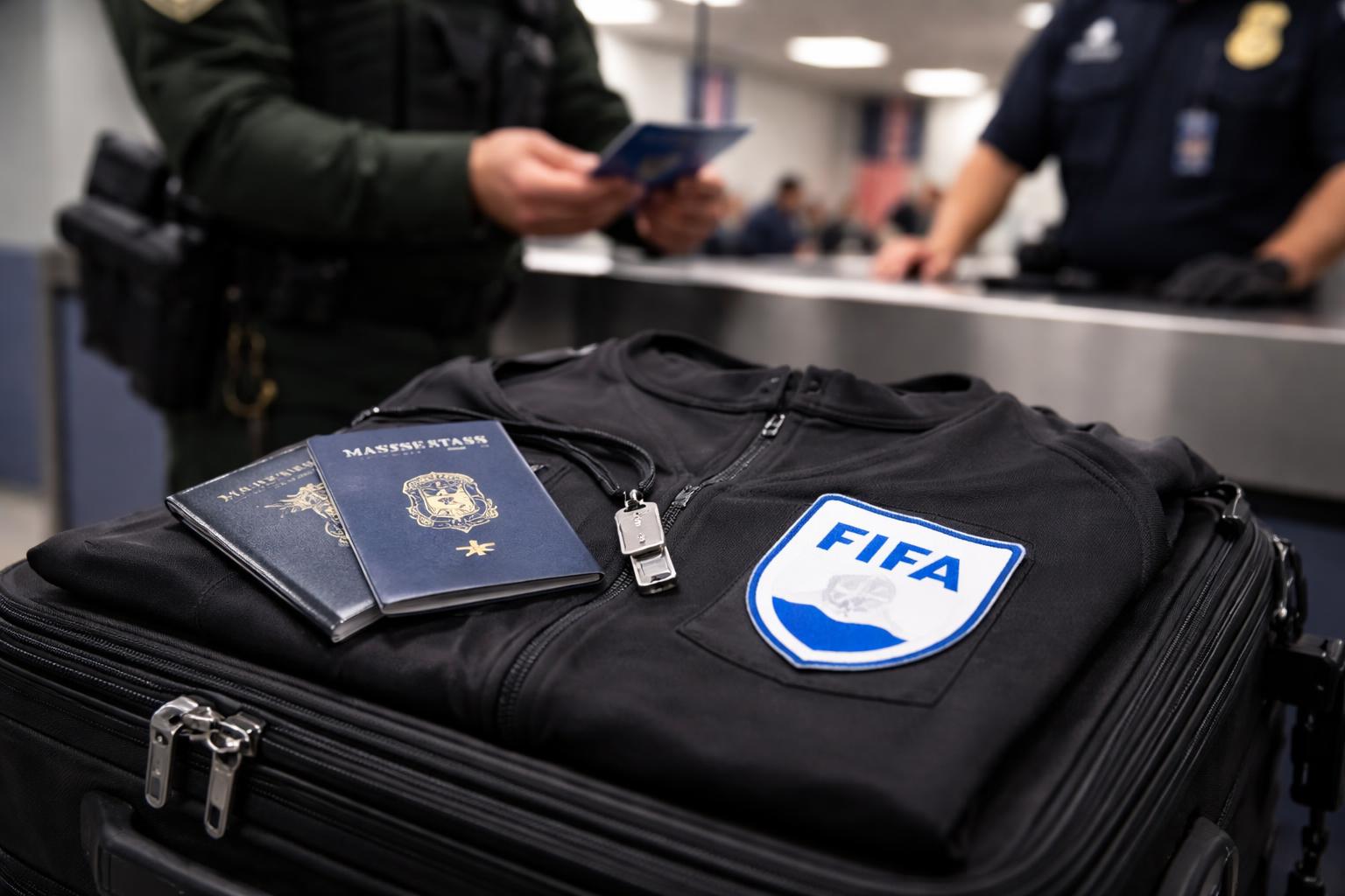 Redaktionelle Szene zum Thema „USA verweigern somalischem WM-Schiedsrichter die Einreise“