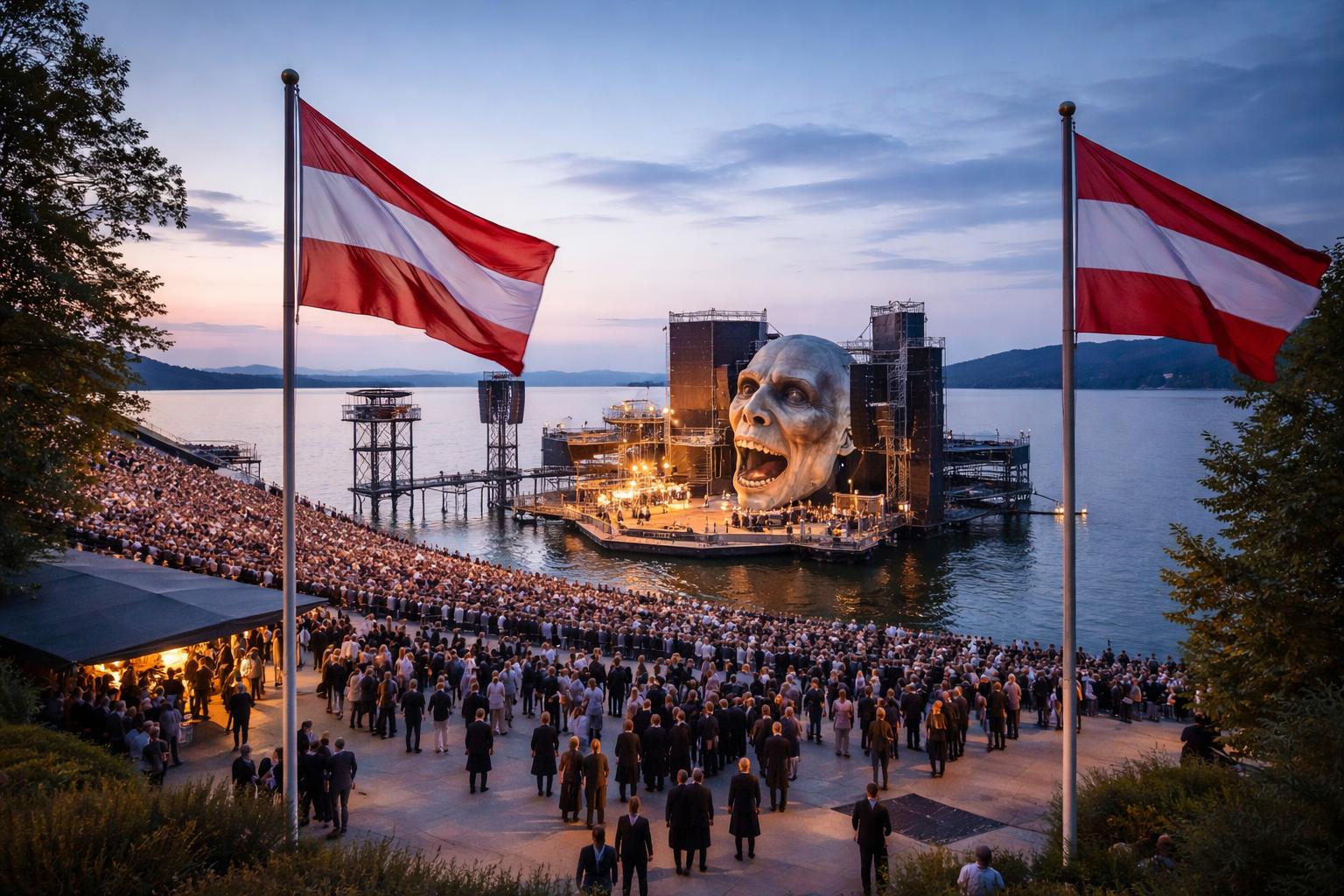Redaktionelle Szene zum Thema „Van der Bellen bei den Bregenzer Festspielen: Demokratie sei „eine tägliche Übung““