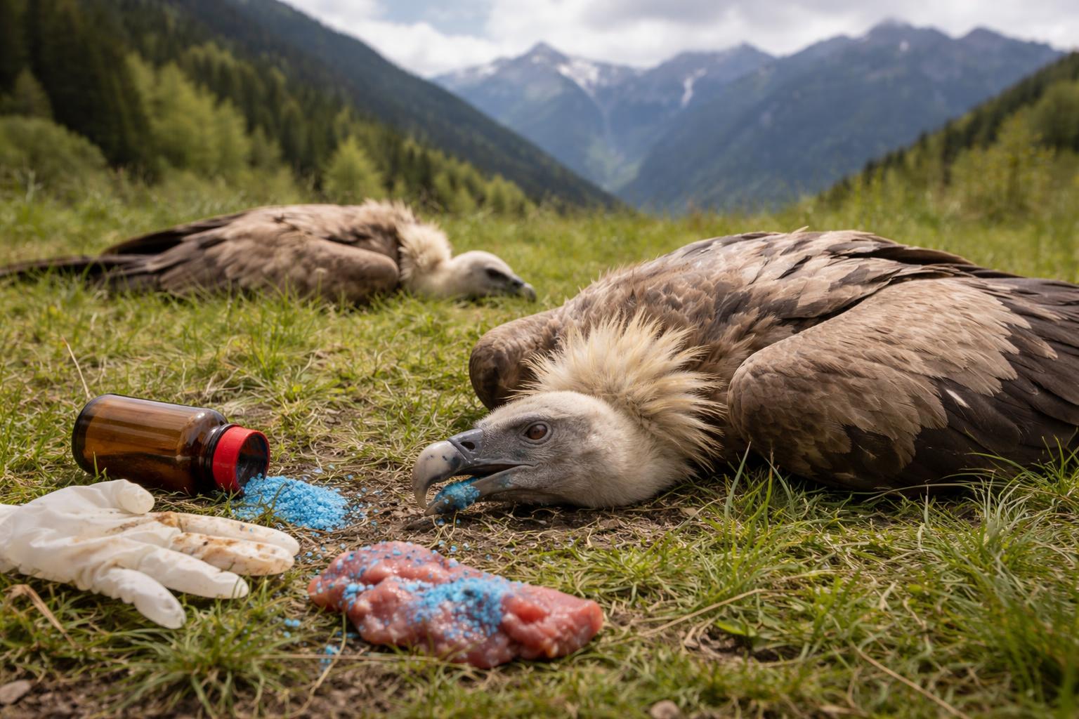 Redaktionelle Szene zum Thema „Vergiftete Gänsegeier im Lesachtal belasten Geierprojekt in Friaul“