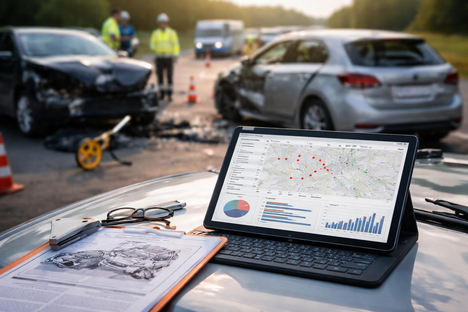 Redaktionelle Szene zum Thema „Verkehrsexperte fordert bessere Auswertung von Unfalldaten: „Mindestens 30 Prozent“ vermeidbar“