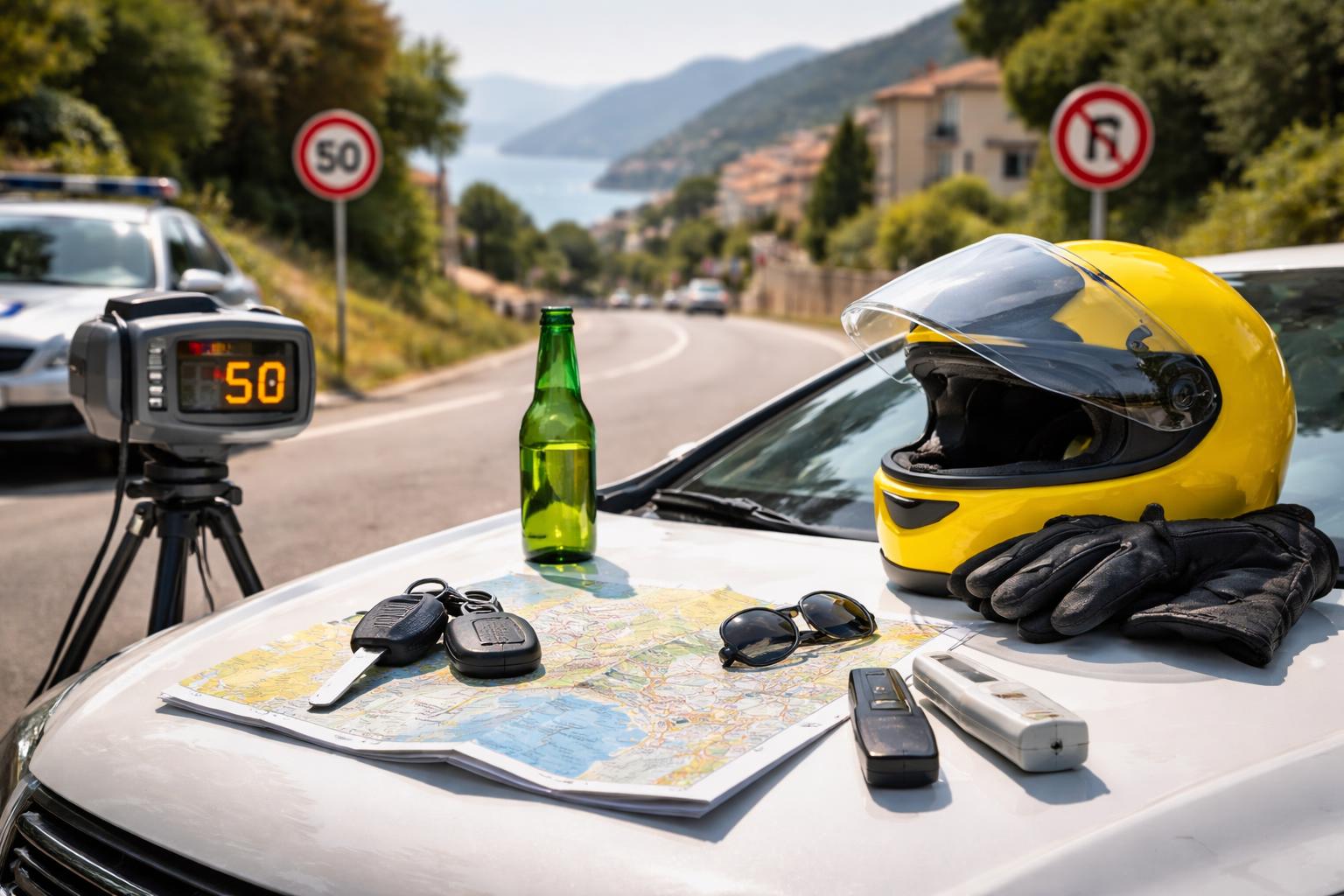 Redaktionelle Szene zum Thema „Verkehrsregeln im Urlaub: In diesen Ländern drohen hohe Strafen“