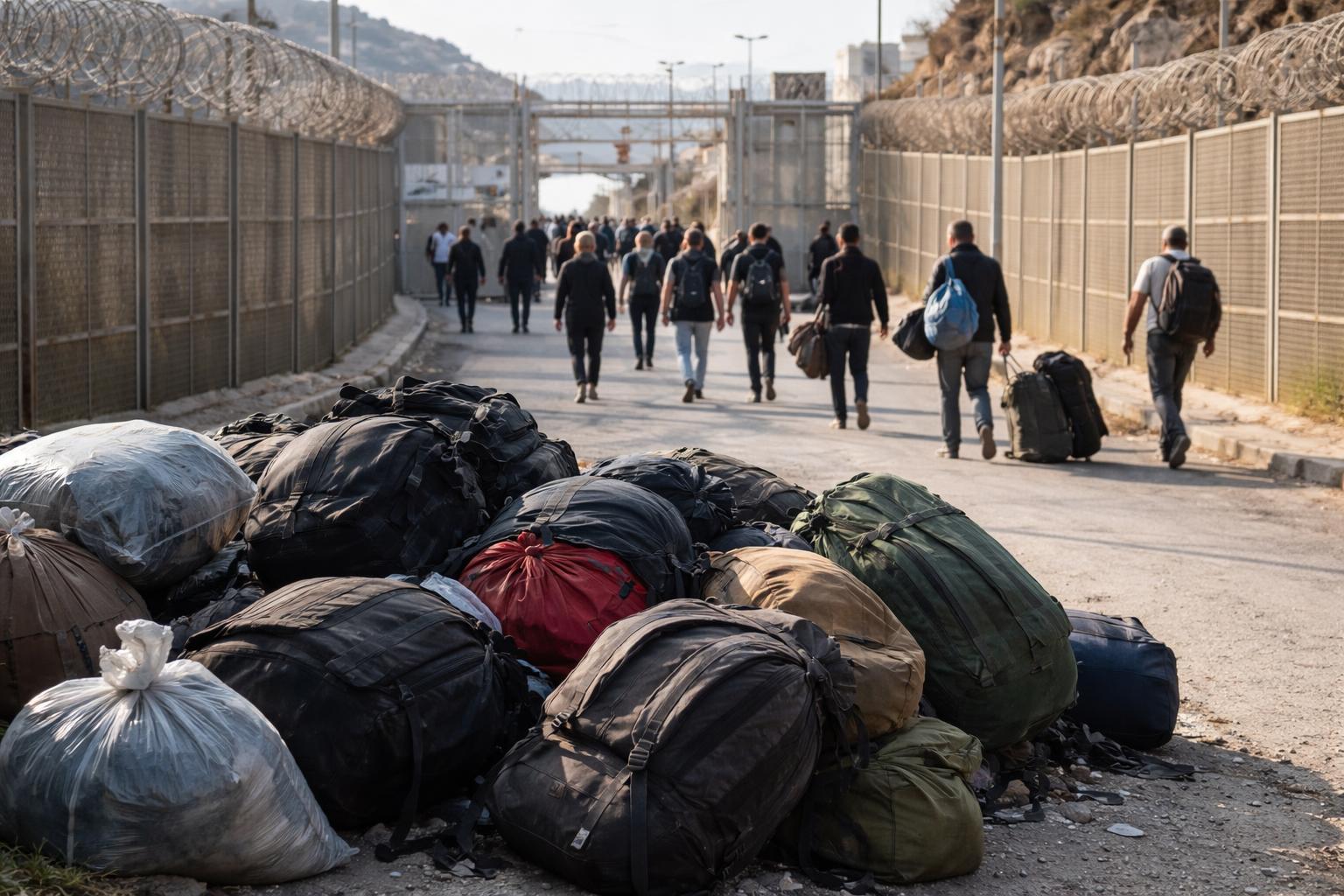Redaktionelle Szene zum Thema „Viele Migranten kehren nach missglücktem Ansturm auf Ceuta zurück“