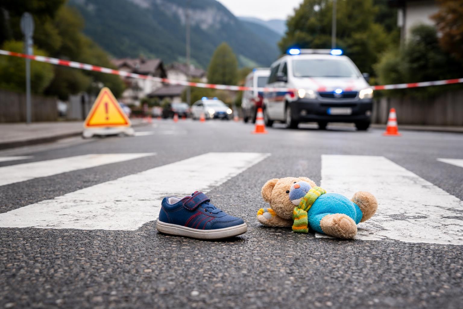 Redaktionelle Szene zum Thema „Vierjähriger in Vorarlberg am Schutzweg von 17-jährigem Lenker erfasst“