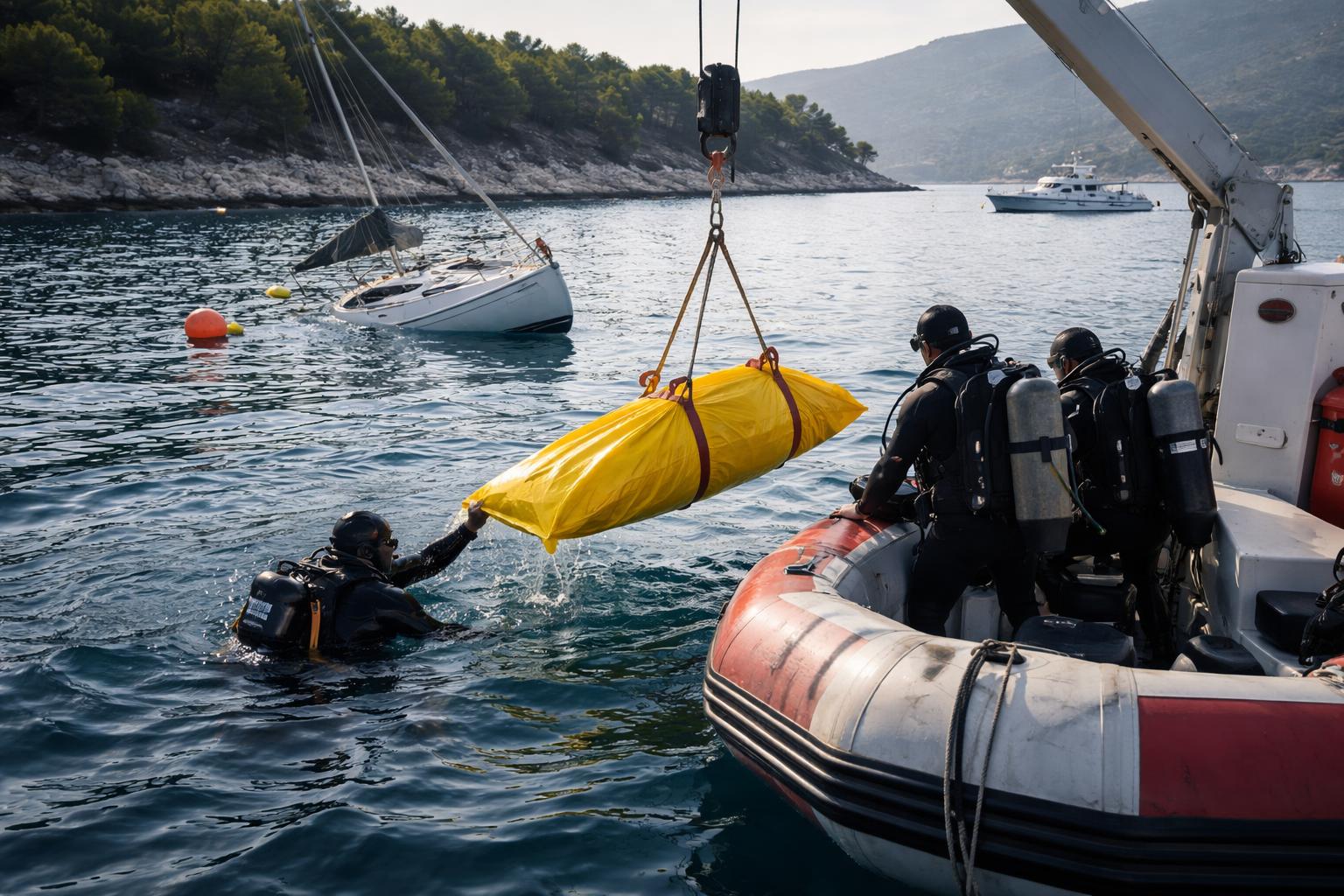 Redaktionelle Szene zum Thema „Viertes Todesopfer nach Bootsunglück vor der kroatischen Küste gefunden“