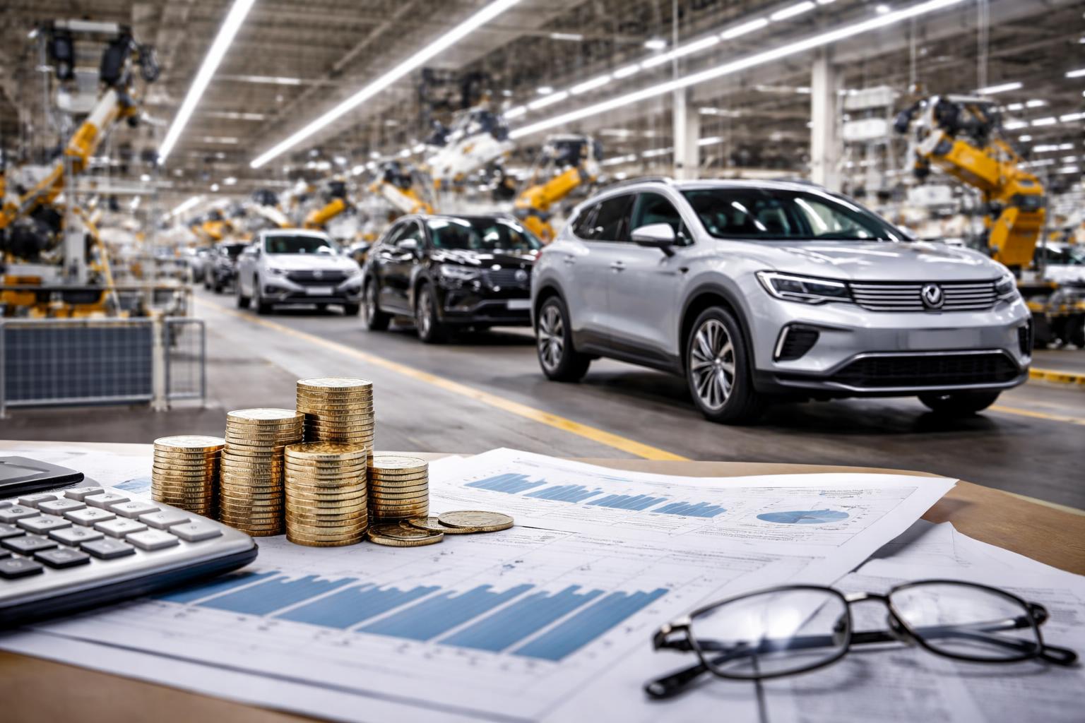 Redaktionelle Szene zum Thema „Volkswagen ringt weiter um Sanierungsplan und Kostensenkungen“