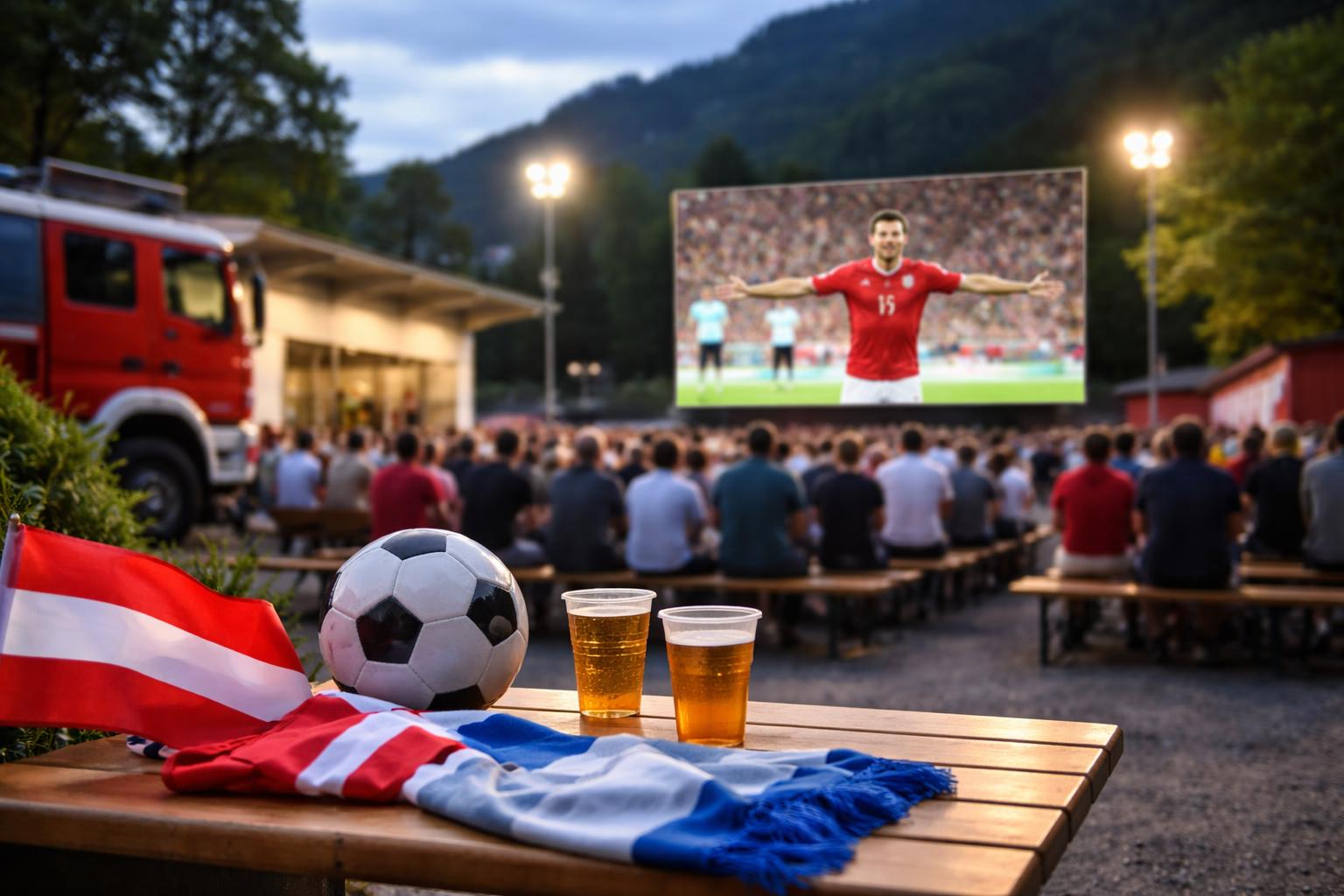 Redaktionelle Szene zum Thema „Vorarlberg verfolgte das ÖFB-Spiel bis zum Schluss mit“