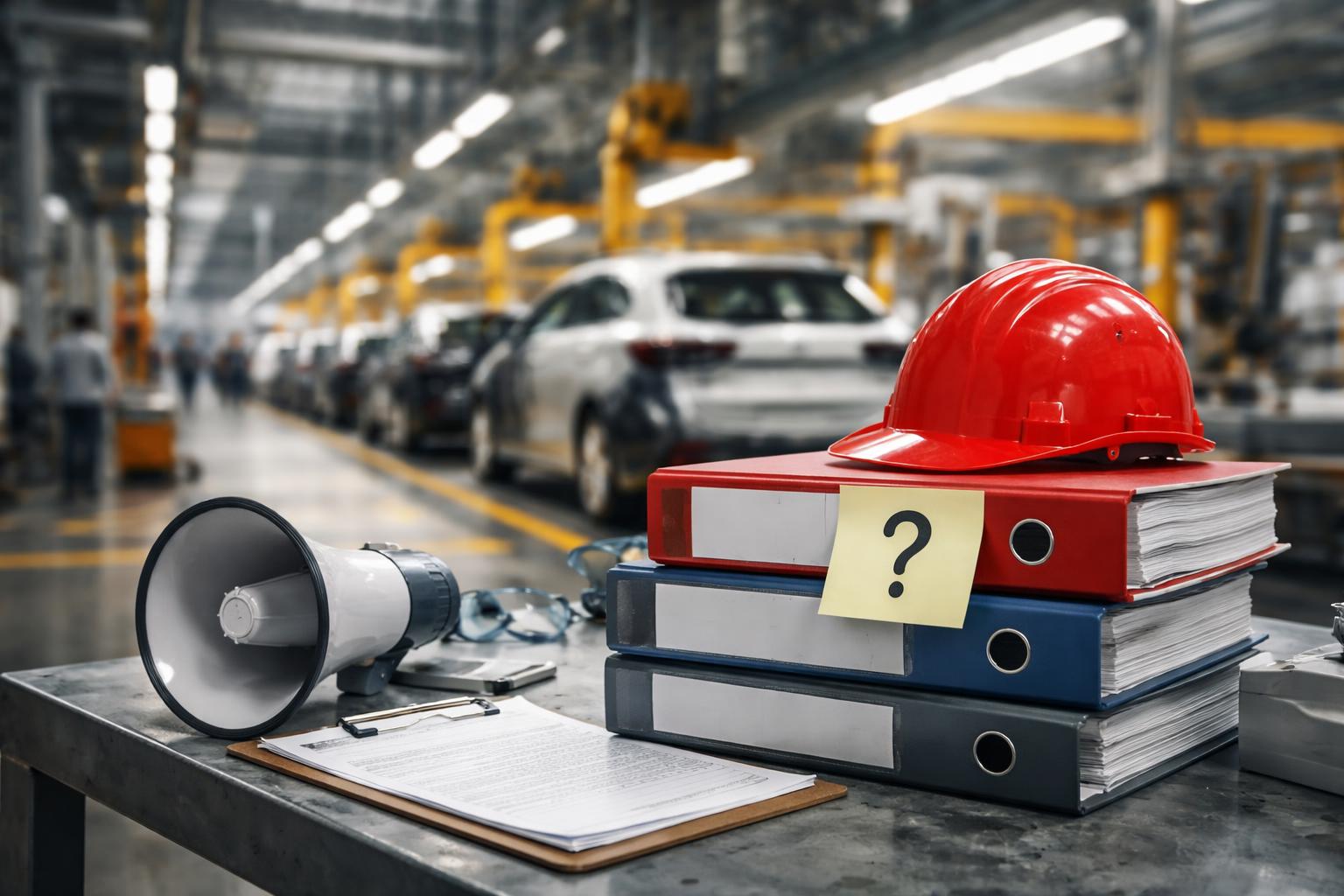 Redaktionelle Szene zum Thema „VW-Betriebsrat kritisiert fehlende Information der Belegschaft“
