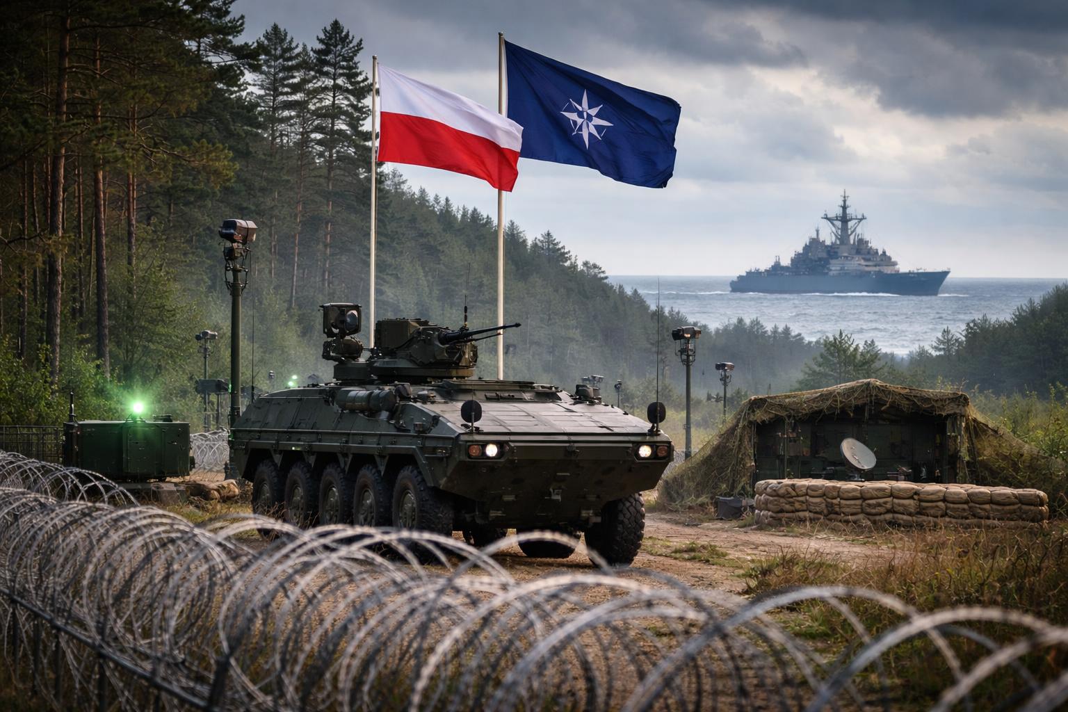 Redaktionelle Szene zum Thema „Wachsende Sorge vor russischen Provokationen an der Nato-Ostflanke“