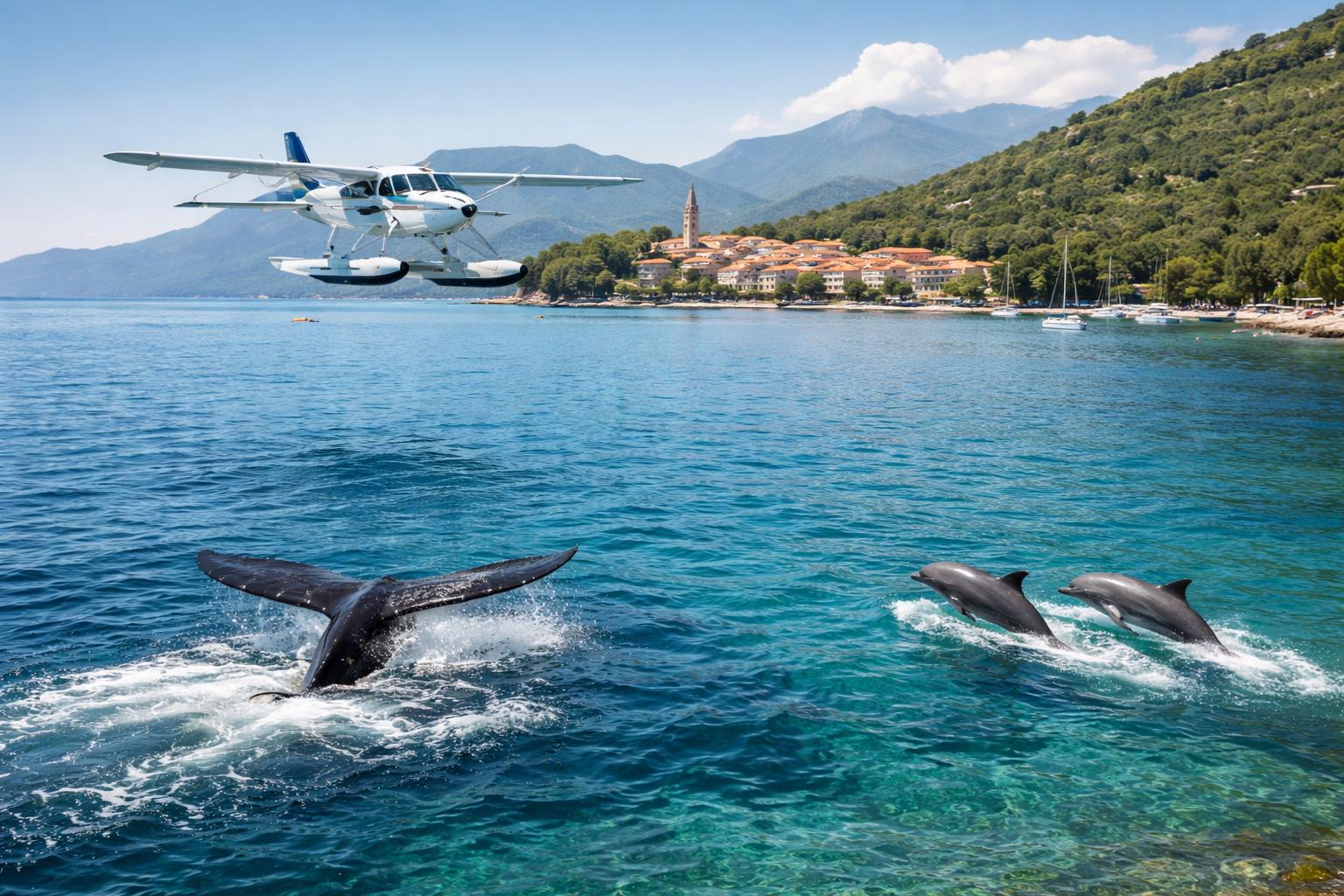 Redaktionelle Szene zum Thema „Wale, Wasserflugzeuge und neue Tipps für den Alpe-Adria-Raum“
