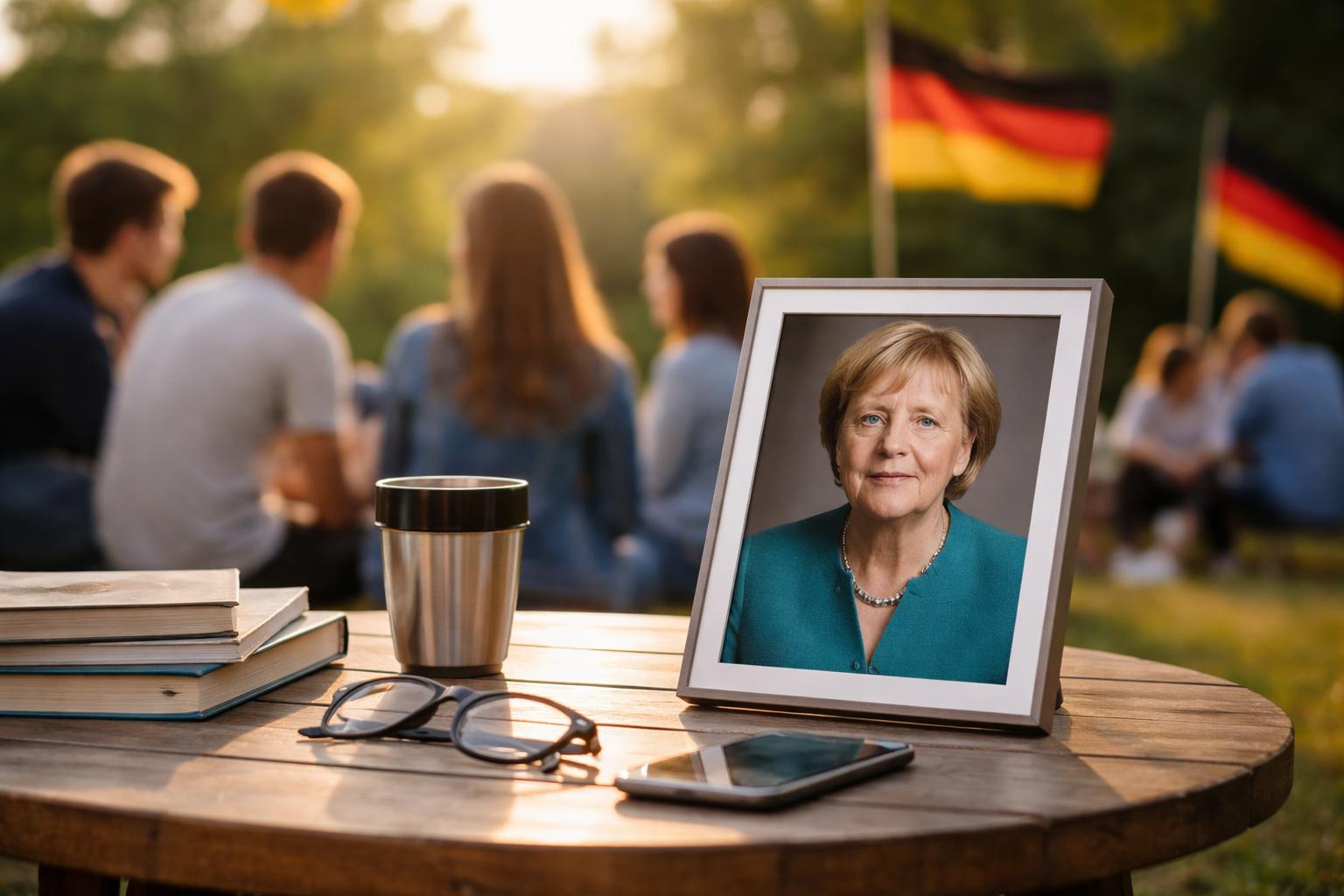 Redaktionelle Szene zum Thema „Warum Angela Merkel vor allem bei jungen Menschen wieder Ansehen gewinnt“