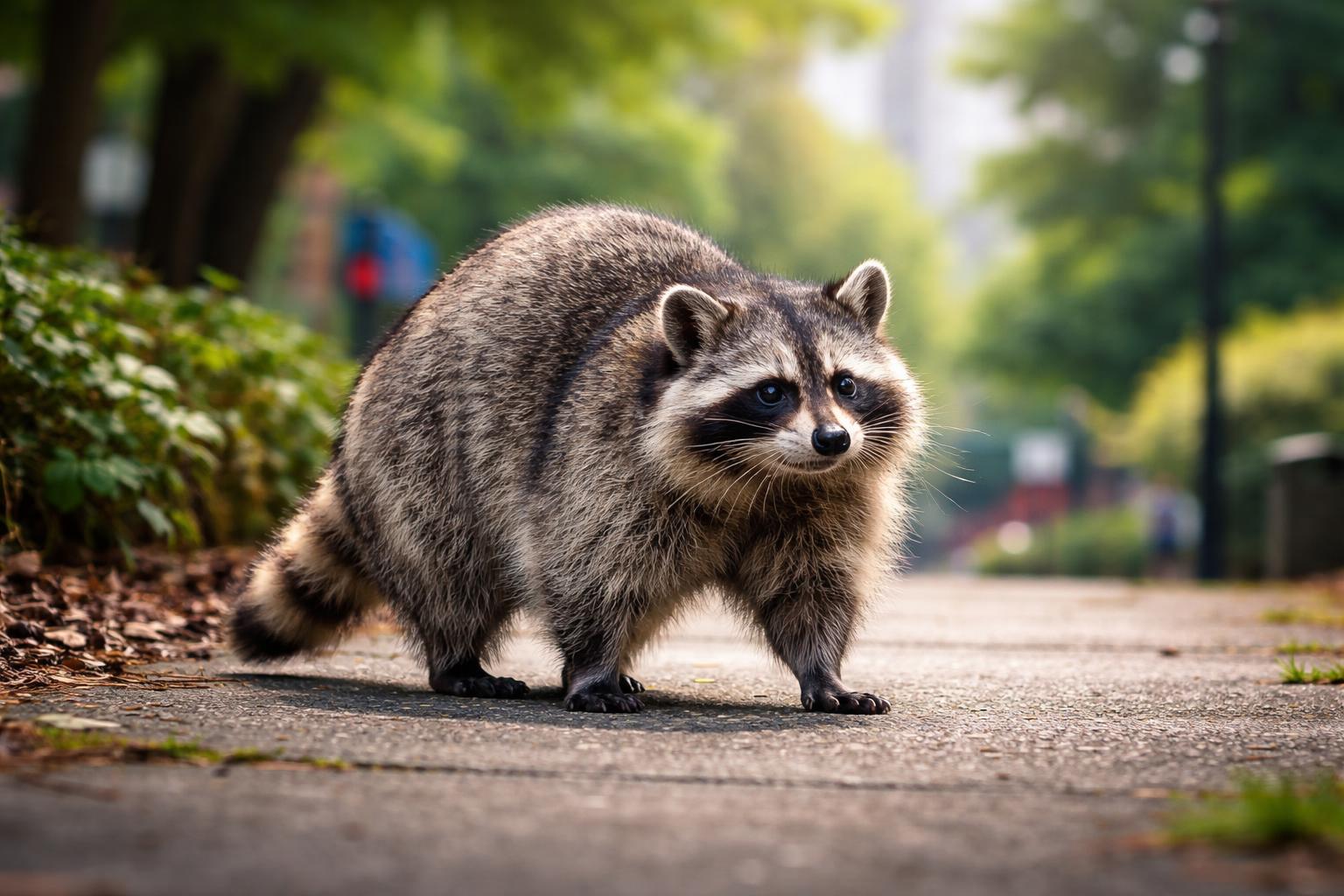Redaktionelle Szene zum Thema „Waschbär „Jimothy“ wird mit buckligem Gang zum Internet-Hit“