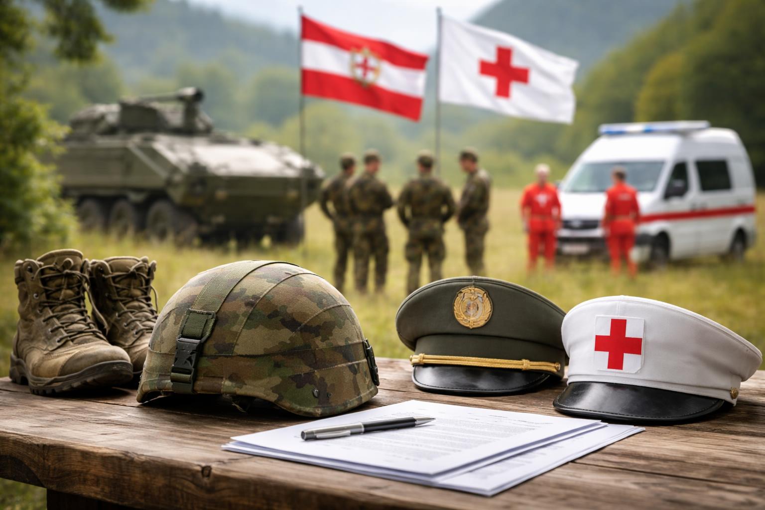 Redaktionelle Szene zum Thema „Wehrdienstreform: Militär und Rotes Kreuz sprechen von gutem Kompromiss“