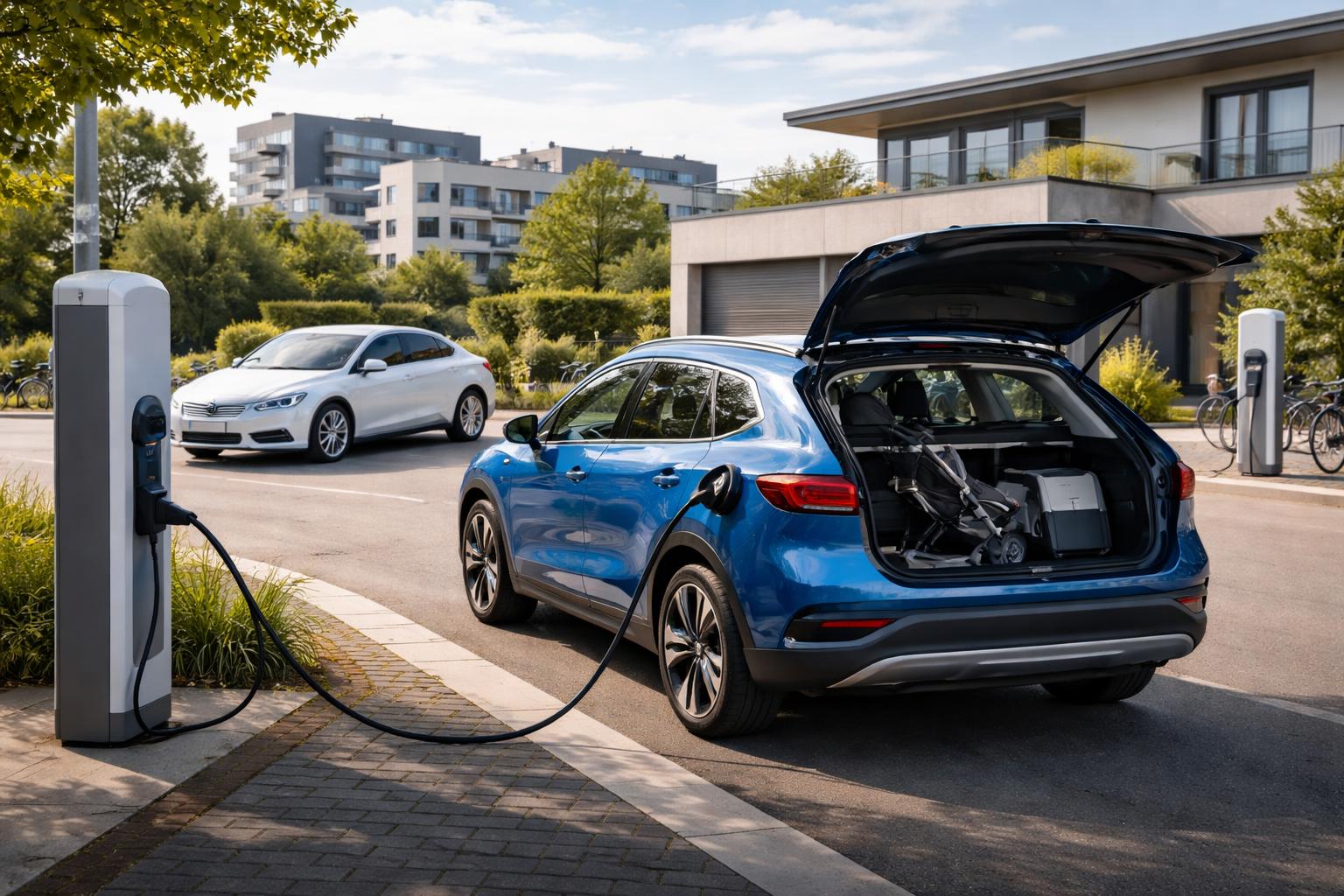 Redaktionelle Szene zum Thema „Welches E-Auto zu welchem Fahrertyp passt“