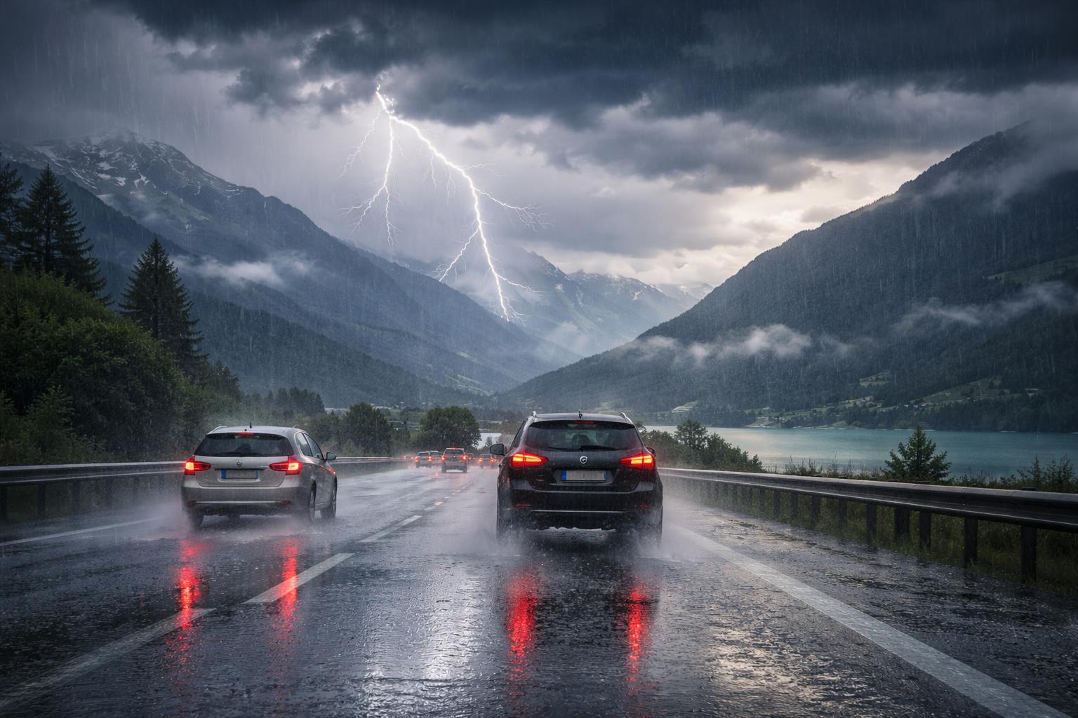 Redaktionelle Szene zum Thema „Wetterwechsel bringt am Mittwoch Regen und Gewitter in den Westen und Norden Österreichs“