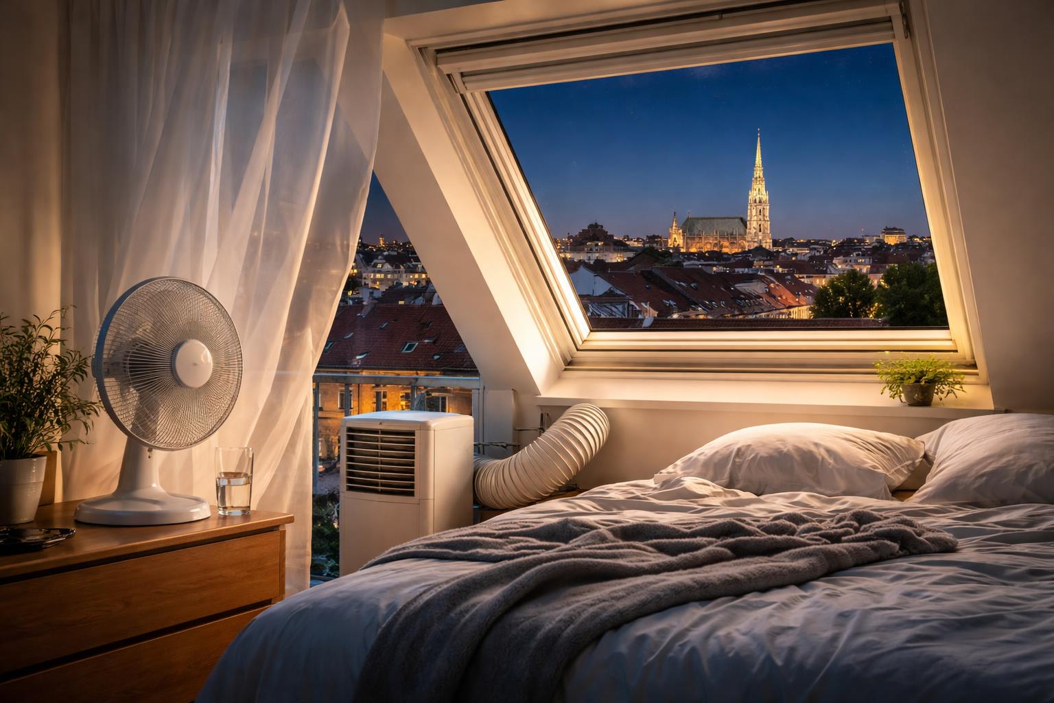 Redaktionelle Szene zum Thema „Wien gibt Tipps für bessere Nächte bei Sommerhitze“