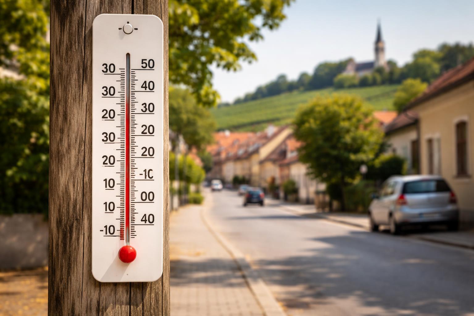 Redaktionelle Szene zum Thema „Wien meldet neuen Hitzerekord mit 41 Grad“