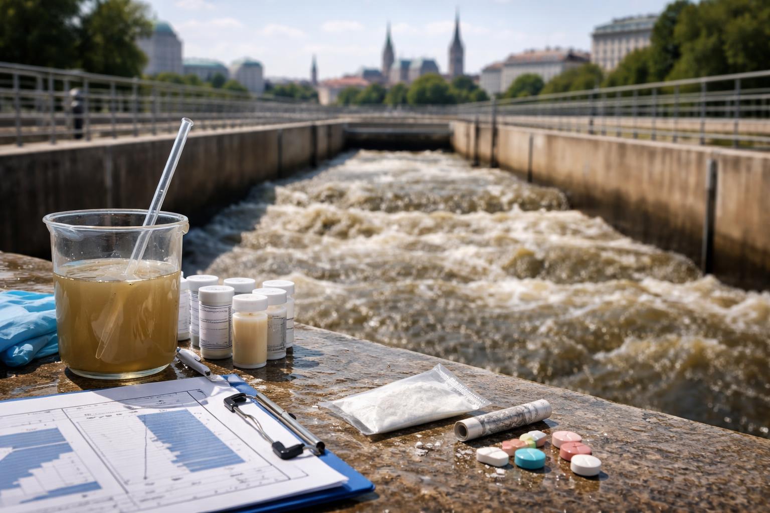 Redaktionelle Szene zum Thema „Wiener Abwasser zeigt deutlich mehr Kokainkonsum“