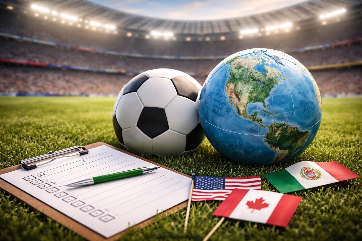 Redaktionelle Szene zum Thema „WM 2026: Test zum Wissen rund um die Weltmeisterschaft“