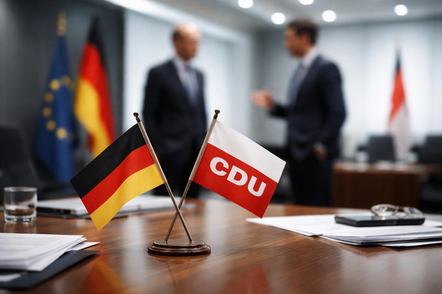 Redaktionelle Szene zum Thema „Wüst statt Merz? In der Union wächst der Unmut über den Kanzler“