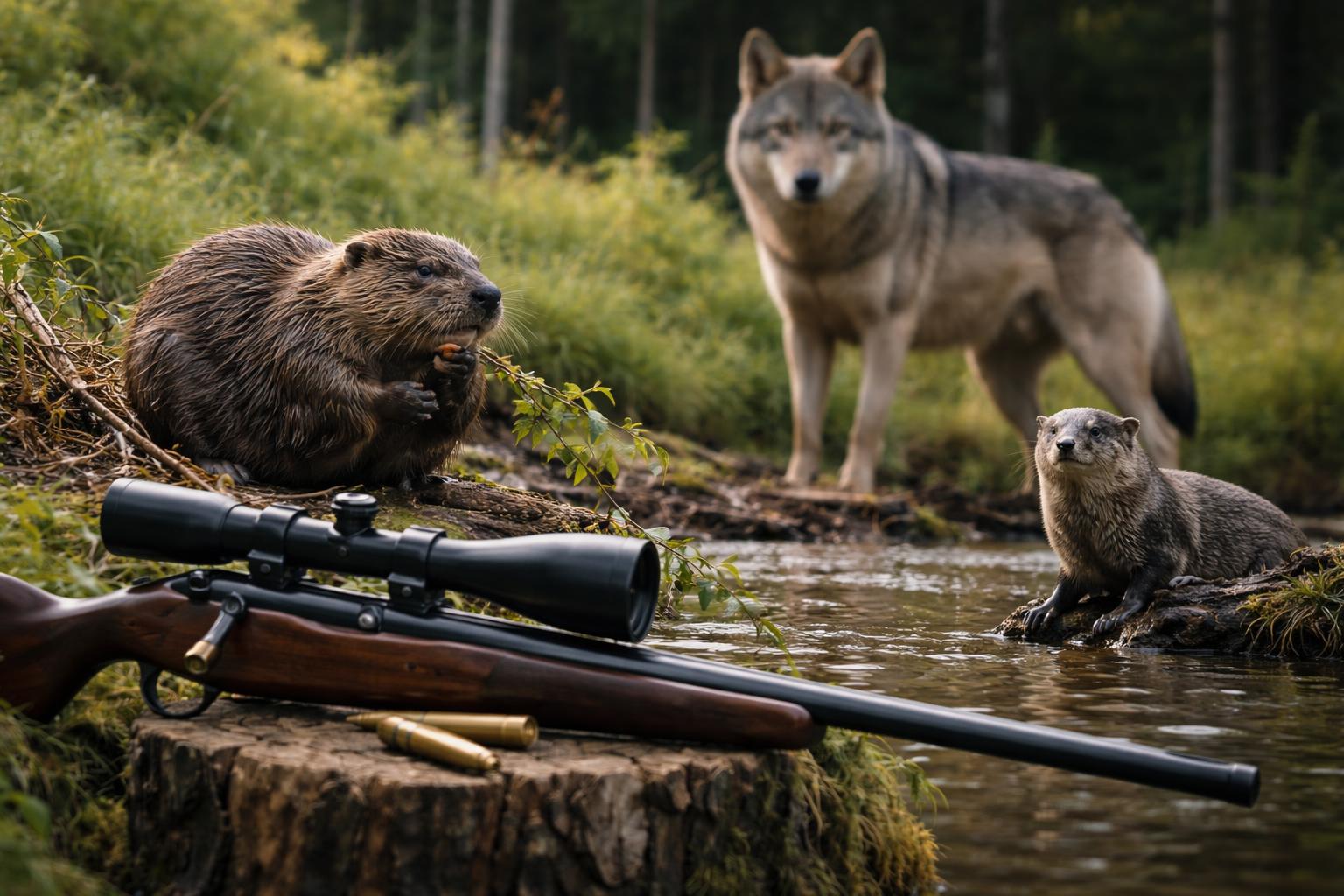 Redaktionelle Szene zum Thema „WWF kritisiert Abschuss-Praxis bei Biber, Wolf und Fischotter“