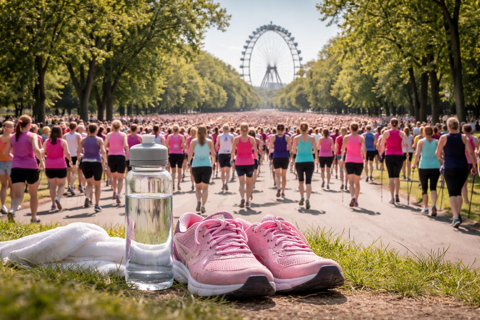 Redaktionelle Szene zum Thema „Zehntausende Frauen laufen im Prater für mehr Sichtbarkeit“