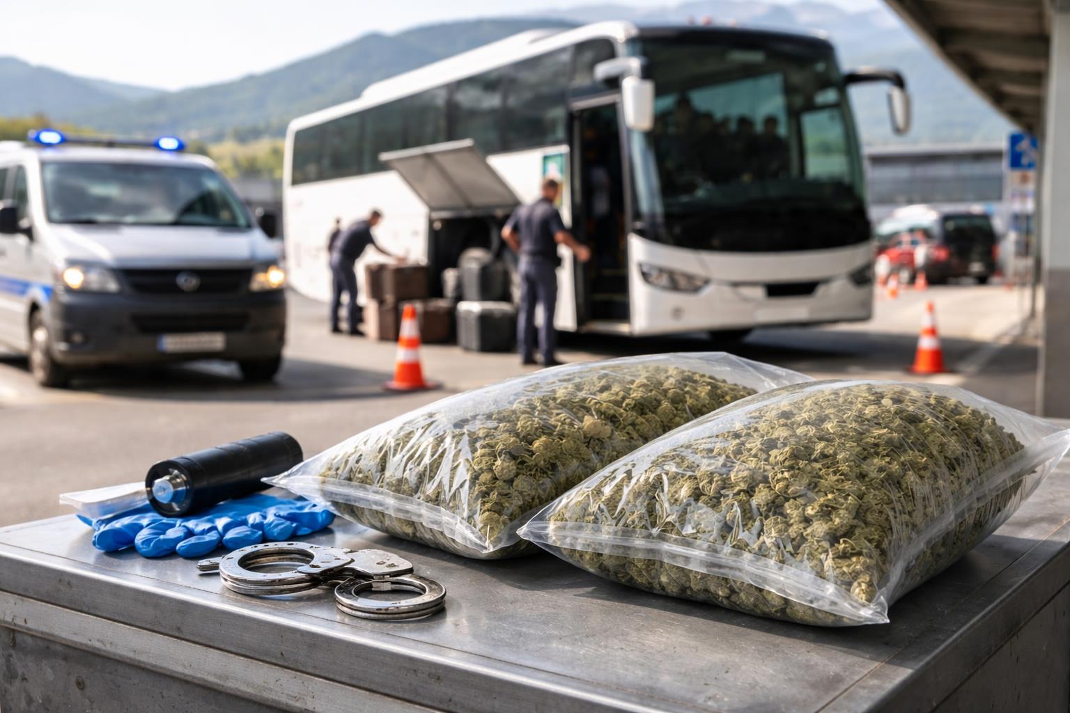 Redaktionelle Szene zum Thema „Zoll stoppt 59-Jährigen mit zwei Kilogramm Cannabiskraut in Klagenfurt“