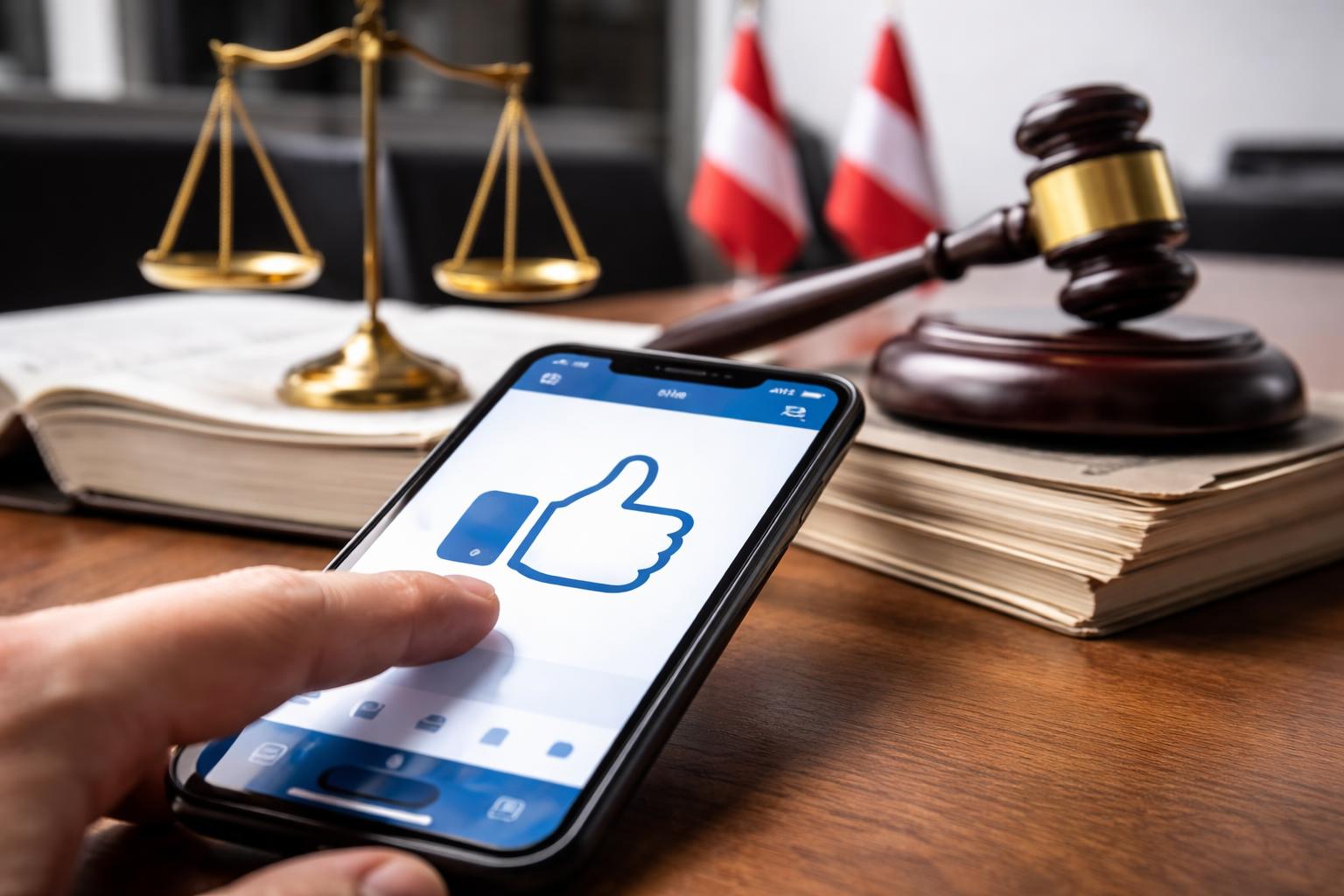 Redaktionelle Szene zum Thema „Zustimmung per Like kann strafbar sein: Oberste Staatsanwälte stärken Urteil gegen Frau“