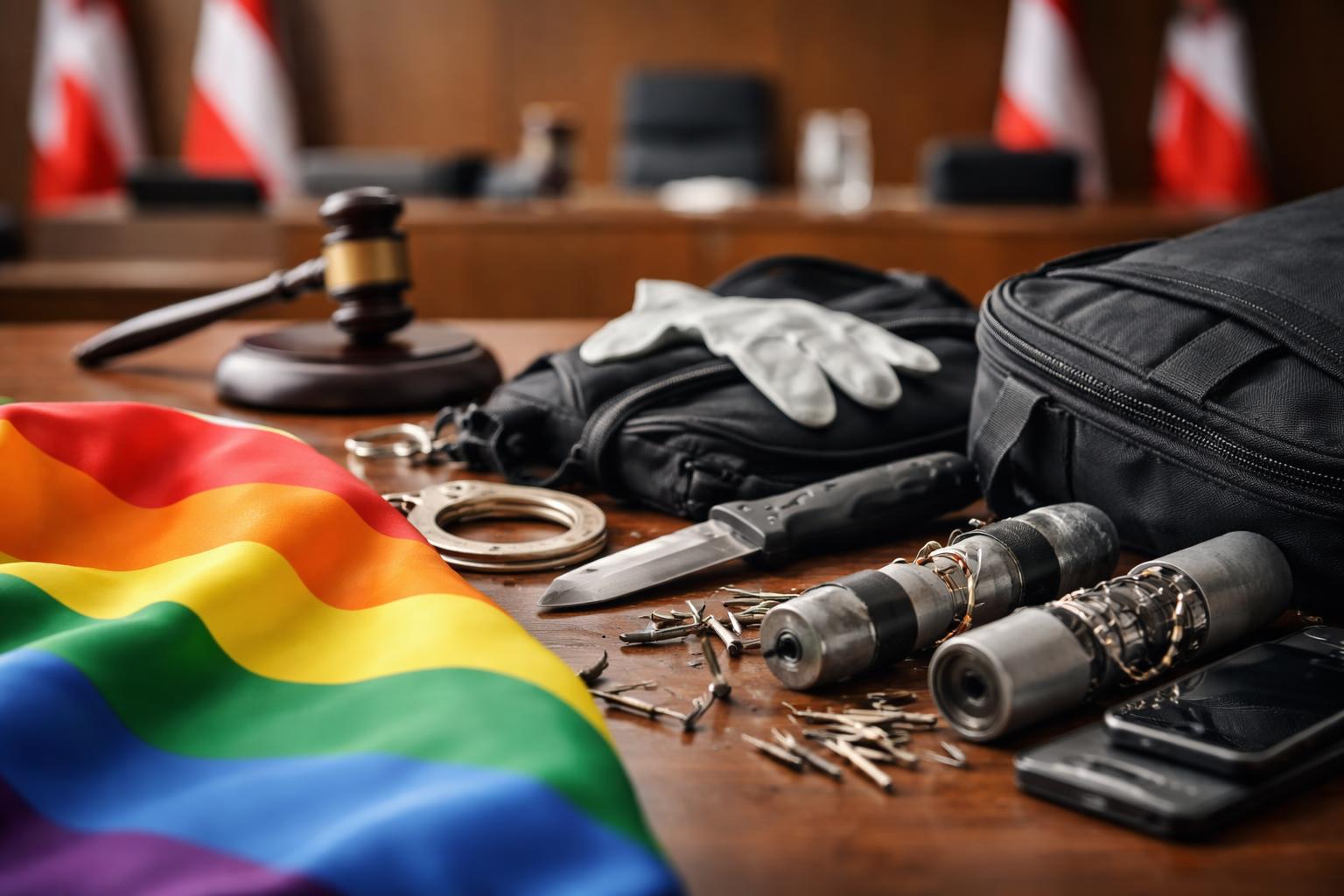 Redaktionelle Szene zum Thema „Zwei Brüder wegen Anschlagsplänen gegen Vienna Pride verurteilt“