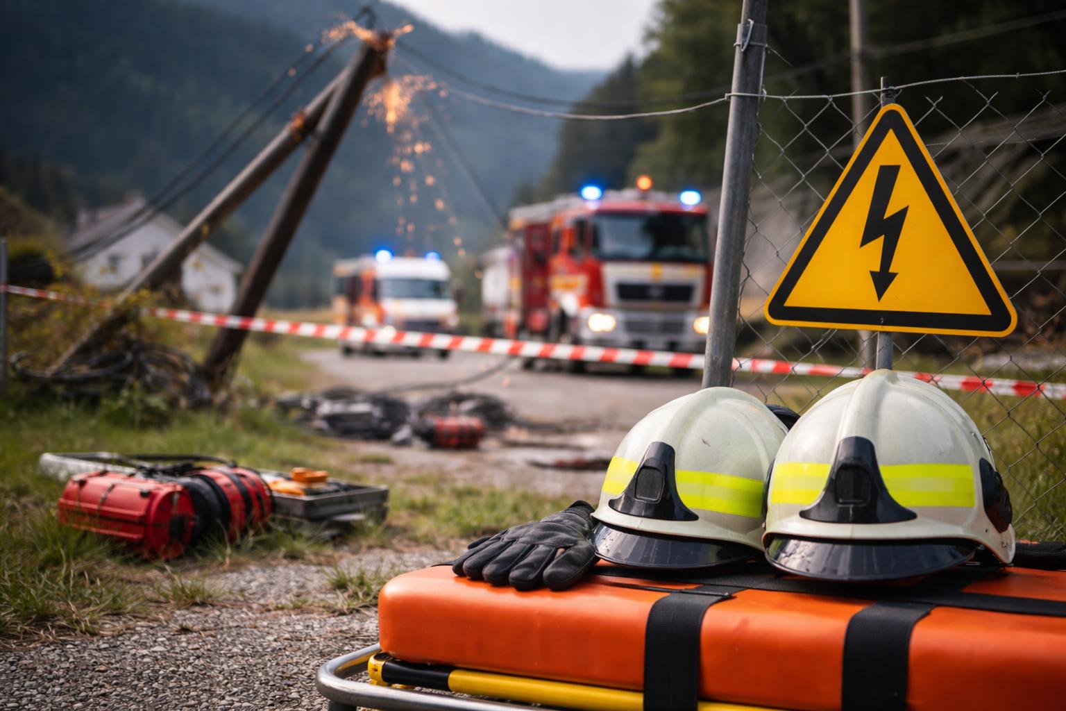 Redaktionelle Szene zum Thema „Zwei Feuerwehrmänner bei Einsatz in St. Michael unter Stromschlag verletzt“