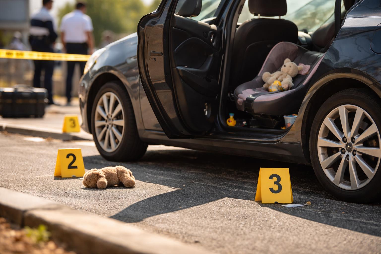 Redaktionelle Szene zum Thema „Zwei Kleinkinder in Frankreich tot in Auto gefunden“