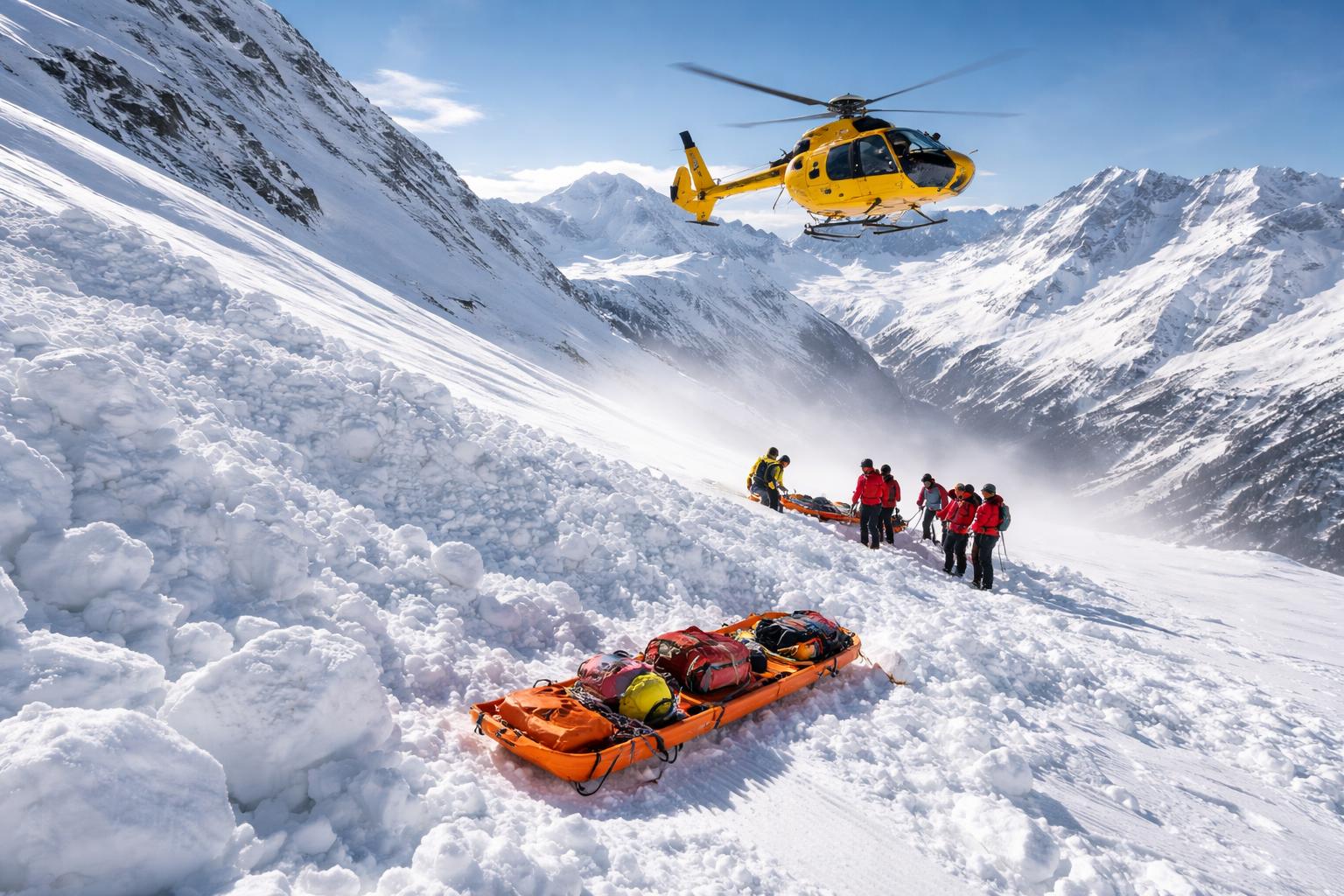 Redaktionelle Szene zum Thema „Zwei Wiener am Großglockner von Lawine verschüttet und geborgen“