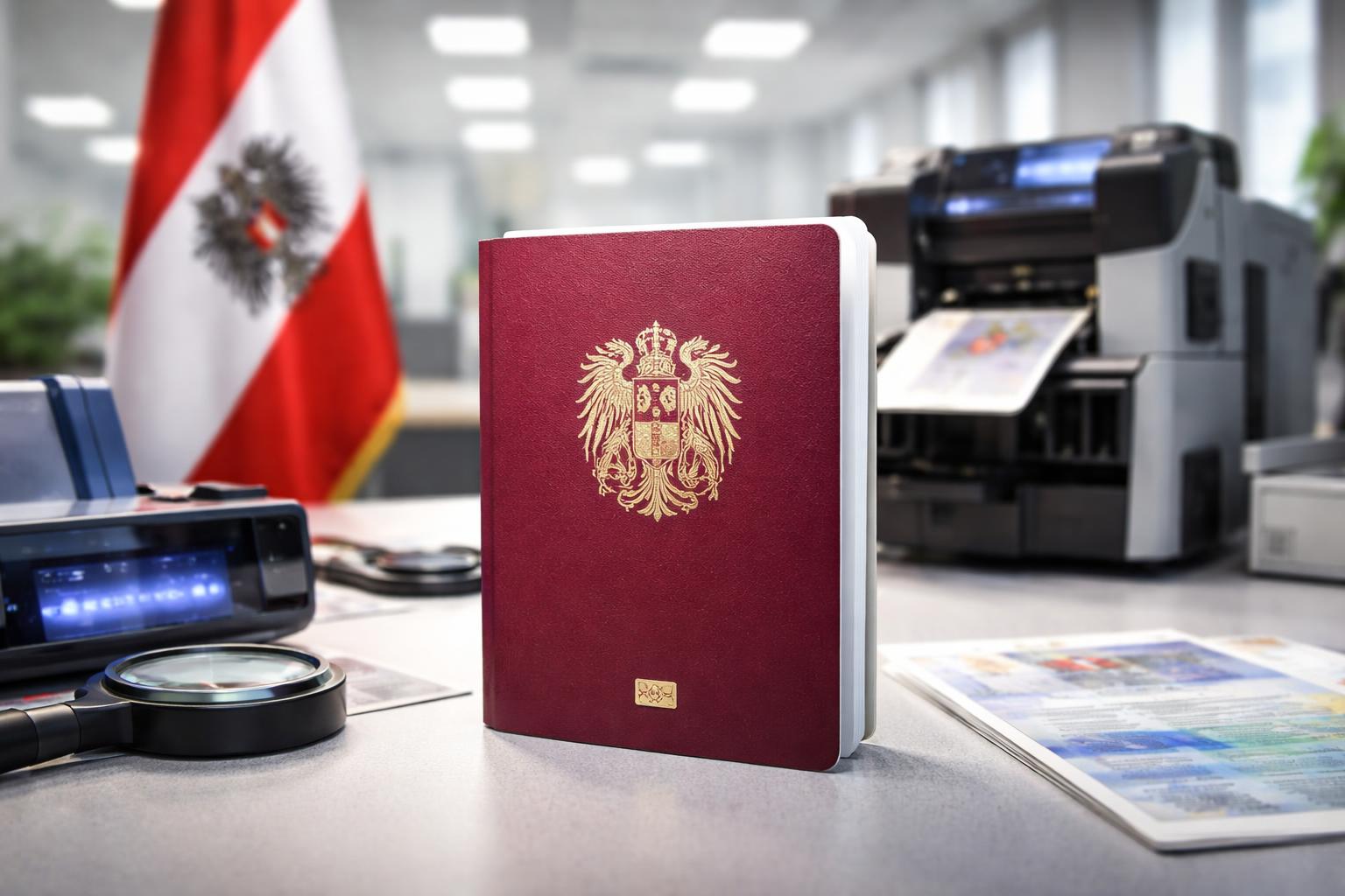 Redaktionelle Szene zum Thema „Zweimillionster neuer Reisepass in Österreich ausgestellt“