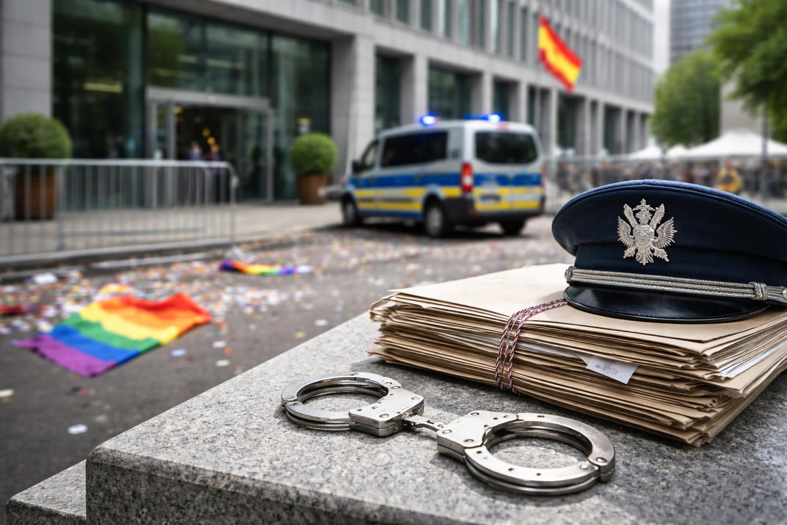 Redaktionelle Szene zum Thema „Zweiter Verdächtiger nach Anschlag auf Berliner CSD wieder entlassen“